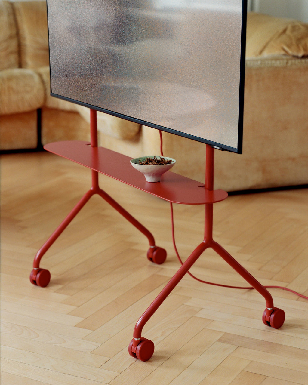Pedestal Moon Light TV Stands 043 Burnin' Red
