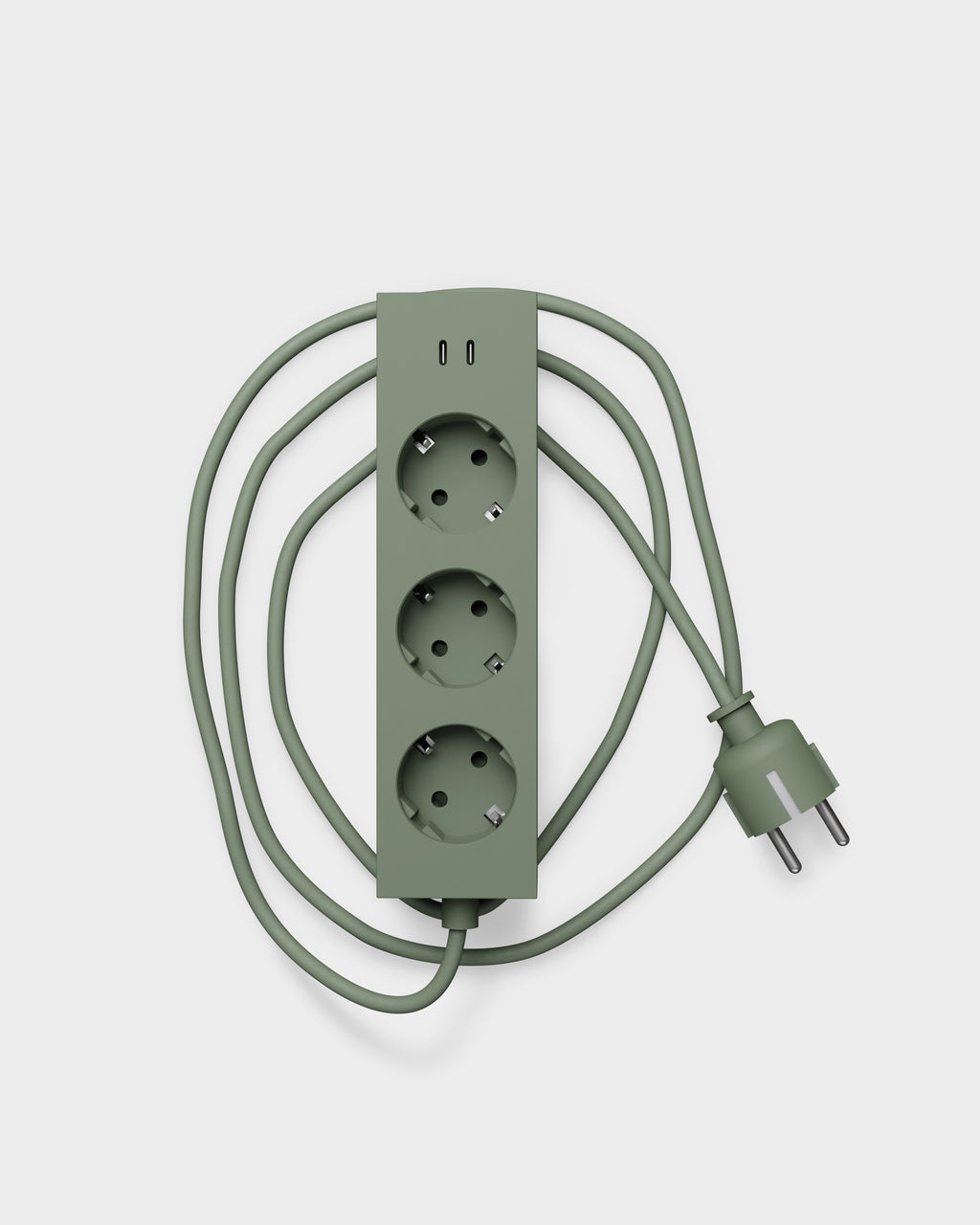 Pedestal Power Bar - USB-C - 2-Meter Power Bar 019 Mossy Green